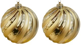 Χριστουγεννιάτικες Μπάλες (Σετ 2Τμχ) 00.01.13068 15cm Gold