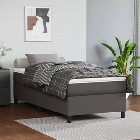 Πλαίσιο Κρεβατιού Boxspring Γκρι 80 x 200 εκ. Συνθετικό Δέρμα