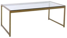 Τραπέζι Σαλονιού TOLEDO 120x60cm Μεταλ.Χρυσό/Γυαλί