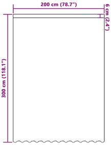vidaXL Κουρτίνα Δαντέλας με κουρτίνες Floral Λευκό 200 x 300 cm Πολυεστέρας