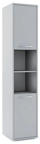 Βιβλιοθήκη Concept Pro Lenart AH111, Κλειστό, Με πόρτες, Πλαστικοποιημένη μοριοσανίδα, Ο αριθμός των θυρών: 2, 217x45x46cm, Γκρι | Epipla1.gr