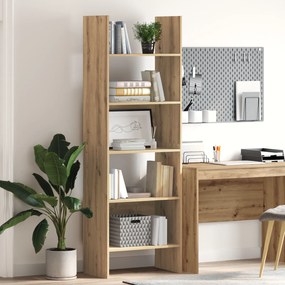 vidaXL Βιβλιοθήκη artisan δρυς 60 x 35 x 180 εκατοστά