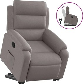 vidaXL Πολυθρόνα Ανακλινόμενη με Ανύψωση Χρώμα Taupe Υφασμάτινη
