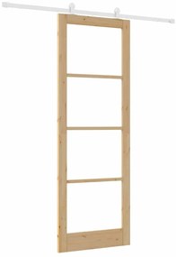vidaXL Συρόμενη Πόρτα ORKDAL Καφέ 83 x 232 εκ. Ξύλο και μέταλλο