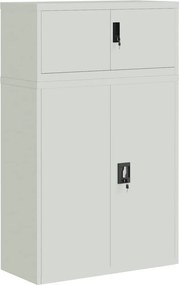 vidaXL Αρχειοθήκη Αν. Γκρι 90 x 40 x 145 εκ. Ατσάλινη