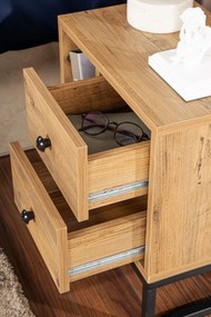 Nightstand Glimmer - Atlantic Pine, Black Atlantic Pine
Black