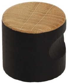 Roline 691 Πόμολο Επίπλου από Δρυς Μαύρο-Δρυς Φ40mm