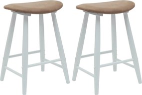 vidaXL Καρέκλες φαγητού 2 pcs Λευκό 46 x 37 x 63 εκ