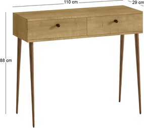 Κονσόλα Alis Megapap χρώμα sapphire oak 110x29x88εκ.