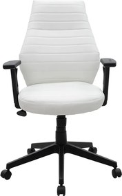 Καρέκλα γραφείου διευθυντή Benno pakoworld με pu χρώμα λευκό