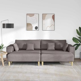 vidaXL Καναπές με μαξιλάρι 3 pcs Taupe ύφασμα