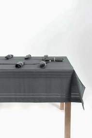 Stewehome Σετ τραπεζομάντηλου και runner για τραπέζι φαγητού από πολυεστέρα Γκρι 160x220 cm
