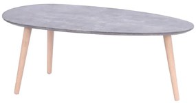 Τραπέζι σαλονιού HAMILTON χρώμα γκρι cement-φυσικό 89x48x33εκ Υλικό: MDF 18MM - Solid wood beech 058-000049