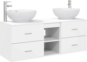 vidaXL Σετ Επίπλων Μπάνιου 3 τμχ. Λευκό 49,5 x 44,5 x 65 εκ