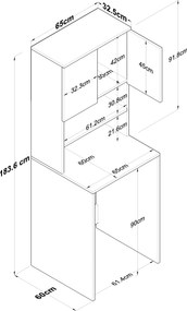 Ντουλάπι Πλυντηρίου Καρυδί / Ανθρακί FAVOI 65x60x183.6