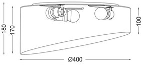 Φωτιστικό οροφής Moren-Γκρι