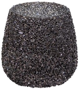 Κηροπήγιο Γυάλινο 9,5x9εκ. Strass Black Art Et Lumiere 30544