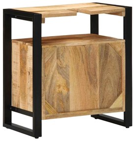 vidaXL Ντουλάπι Μπάνιου Καφέ 55 x 35 x 60 εκ. Μασίφ ξύλο μάνγκο