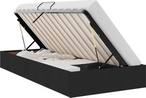 vidaXL Κρεβάτι Οθωμανικού Τύπου Μαύρο 100 x 200 cm ύφασμα