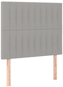 vidaXL Κεφαλάρι Ανοιχτό Γκρι 100x5x118/128 εκ. Ύφασμα
