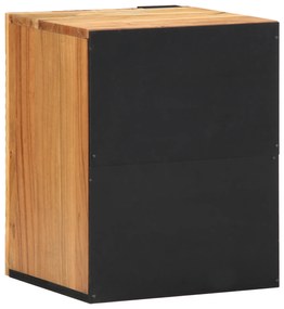vidaXL Κρεμαστό Ντουλάπι Μπάνιου 38x33,5x48 εκ Μασίφ Ξύλο Ακακίας