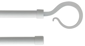 Κουρτινόξυλο Φ19mm Διπλό Επεκτεινόμενο 210-380cm Με Άκρα L-N Atelier Mat White 7968210108