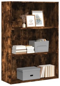 vidaXL Βιβλιοθήκη Καπνιστή Δρυς 80x30x114 εκ. από Επεξεργασμένο Ξύλο
