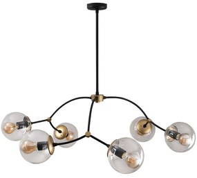 Φωτιστικό Οροφής Kromozom 584TTM1421 90x90x69cm 6xE27 40W Black-Gold Opviq