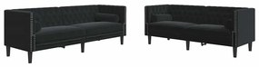 vidaXL Σετ Καναπέ 2 pcs Μαύρο Βελούδο