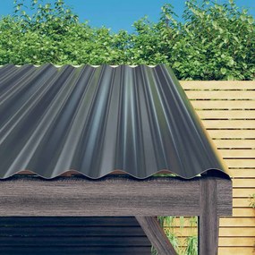 vidaXL Πάνελ Οροφής 36 τεμ. Ανθρακί 80x36 εκ. Ατσάλινα με Ηλεκτρ. Βαφή