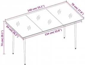 vidaXL Σετ Τραπεζαρίας Κήπου 5 Τεμαχίων Μαύρο με Μαξιλάρια
