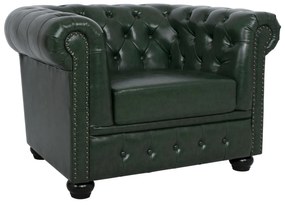 Πολυθρόνα POLINA C3011.08 PU Κυπαρισσί Τύπου Chesterfield 106x87x70Y εκ. 106x87x70 εκ.