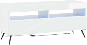 vidaXL 3 Τεμάχια LED Τηλεοπτική Ντουλάπα BREDA 3 τμχ. Γυαλιστερό Λευκό