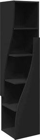 vidaXL Γωνιακό Ντουλάπι 32x32x140εκ Επεξεργασμένο Ξύλο Μαύρο