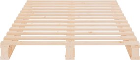 vidaXL Κρεβάτι Παλέτες 75 x 190 εκ. Μασίφ Ξύλο Πεύκου Small Single