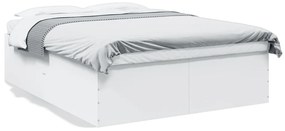 vidaXL Πλαίσιο Κρεβατιού Λευκό 160x200 εκ. Επεξεργασμένο Ξύλο