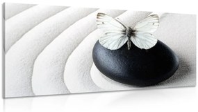 Εικόνα πέτρα Ζεν με πεταλούδα - 120x60