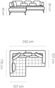 Γωνιακός καναπές Gerotto-Mporntw-Αριστερή