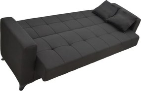 Σετ σαλονιού Modesto 2τεμ ύφασμα σε μαύρη απόχρωση 215x85x80 εκ.