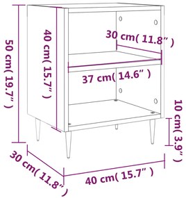 ΚΟΜΟΔΙΝΑ 2 ΤΕΜ. SONOMA ΓΚΡΙ 40X30X50 ΕΚ. ΑΠΟ ΕΠΕΞΕΡΓΑΣΜΕΝΟ ΞΥΛΟ 826777