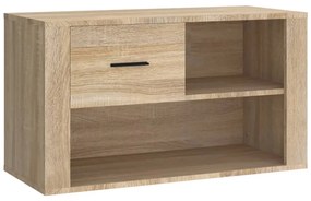 vidaXL Παπουτσοθήκη Sonoma Δρυς 80x35x45 εκ. από Επεξεργασμένο Ξύλο