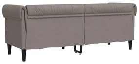vidaXL Καναπές Τριθέσιος Chesterfield Taupe Υφασμάτινος