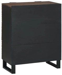 vidaXL Πλαϊνό γραφείο Καφέ 60 x 33.5 x 75 εκ. Μασίφ ξύλο μάνγκο