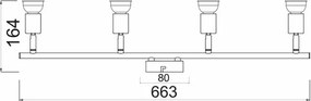 Σποτ Πολύφωτο Aca Trinity MC634PB4 Gold/Chrome