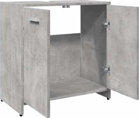 vidaXL Ντουλάπι Νιπτήρα Μπάνιου Μπετόν Γκρι 60x33x60 εκ. Επεξ. Ξύλο