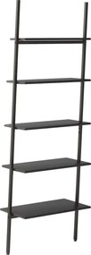 vidaXL Ραφιέρα Κεκλιμένη 5 Επιπέδων Μαύρη 64x34x185,5 εκ.