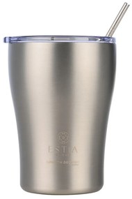 Ποτήρι - Θερμός Με Καλαμάκι Steel Flow Save The Aegean 01-31855 350ml Silver Estia