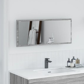 vidaXL Καθρέφτης μπάνιου με φως LED Γκρι Σονόμα 90x8,5x37 εκ