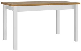 Τραπέζι Victorville 359, Άσπρο, Grandson δρυς, 76x80x140cm, 40 kg, Επιμήκυνση, Πλαστικοποιημένη μοριοσανίδα, Ξύλο | Epipla1.gr