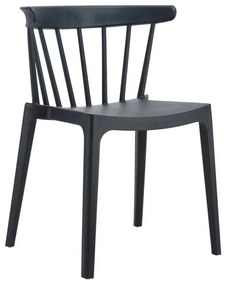 WEST Καρέκλα Κήπου - Βεράντας PP-UV Μαύρο 53x53x75cm